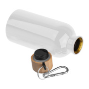 Nerezová fľaša s karabínou, 400 ml - M-Collection