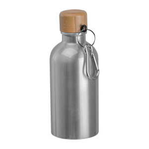 Nerezová fľaša s karabínou, 400 ml