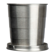 Skladací pohár na pitie z nerezu, 250ml - M-Collection