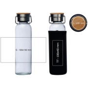 Sklenená fľaša s neoprénovým krytom, 600 ml - M-Collection