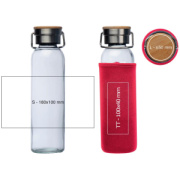 Sklenená fľaša s neoprénovým krytom, 600 ml - M-Collection