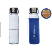 Sklenená fľaša s neoprénovým krytom, 600 ml - M-Collection