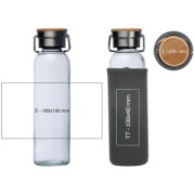 Sklenená fľaša s neoprénovým krytom, 600 ml - M-Collection