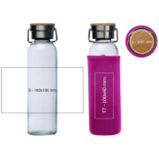 Sklenená fľaša s neoprénovým krytom, 600 ml - M-Collection