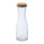 Sklenená fľaša s korkovým vekom 1000 ml - M-Collection, farba - priehľadná