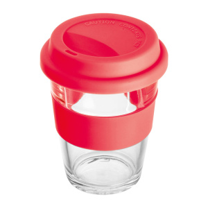 Sklenený hrnček so silikónovým puzdrom, 300 ml