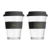 Sklenený hrnček so silikónovým puzdrom, 300 ml - M-Collection