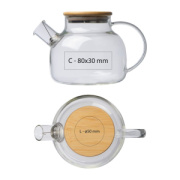 Sklenený džbán s bambusovým viečkom, 1 000 ml - M-Collection