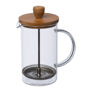 Sklenený kávovar/čajník s bambusovým vekom, 600 ml