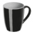 Farebný keramický hrnček, 300 ml - M-Collection, farba - čierna