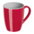 Farebný keramický hrnček, 300 ml - M-Collection, farba - červená