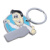 Kľúčenka figurína - M-Collection, farba - light blue