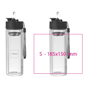 Sklenená fľaša so sitkom, 400 ml - M-Collection