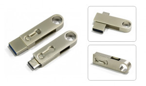 USB OTG 10 - USB 3.0 + Type C - Sivá