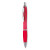 Guľôčkové pero s modrou náplňou, farba - transparentní červená