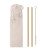 Bambusové slamky s kefkou, farba - béžová