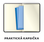 Zápisník Flexies L linajkový Petrol Blue