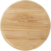 Fľaša Lume s objemom 500 ml, z matného sodnovápenatého skla s bambusovým viečkom