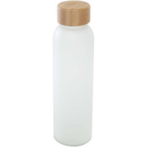 Fľaša Lume s objemom 500 ml, z matného sodnovápenatého skla s bambusovým viečkom
