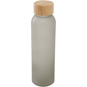 Fľaša Lume s objemom 500 ml, z matného sodnovápenatého skla s bambusovým viečkom
