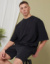 Oversized Sleeve Tee - BYB, farba - čierna, veľkosť - XS