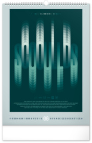 NOTIQUE Nástenný kalendár Alternative Movie Posters 2026, 33 x 46 cm