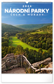 NOTIQUE Nástenný kalendár Národné parky Čech a Moravy CZ 2026, 33 x 46 cm