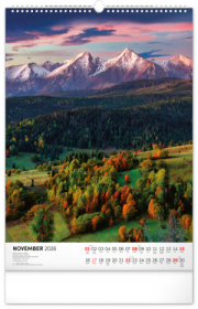 NOTIQUE Nástenný kalendár Naše Slovensko 2026, 33 x 46 cm