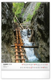 NOTIQUE Nástenný kalendár Naše Slovensko 2026, 33 x 46 cm