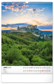 NOTIQUE Nástenný kalendár Naše Slovensko 2026, 33 x 46 cm