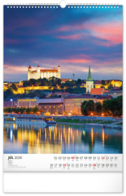 NOTIQUE Nástenný kalendár Naše Slovensko 2026, 33 x 46 cm