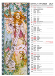 Kalendár Alfons Mucha