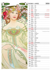 Kalendár Alfons Mucha