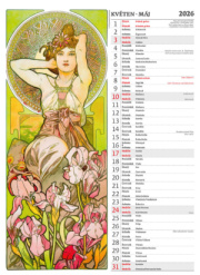 Kalendár Alfons Mucha