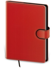 Týždenný diár A5 Flip červeno/čierny