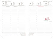 Týždenný diár A5 Grife šedo/červený