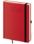 Týždenný diár A5 New Praga červený s gumičkou
