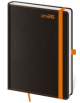 Týždenný diár B6 Black Orange s pútkom