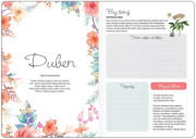 Týdenní diář B6 Bylinkový Meadow s gumičkou