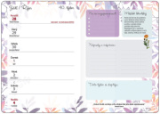 Týdenní diář B6 Bylinkový Meadow s gumičkou