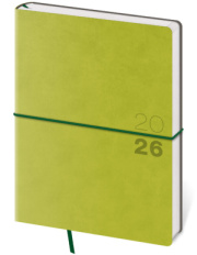 Týždenný diár B6 Flexio zelený s gumičkou