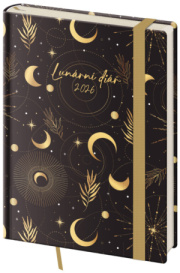 Týdenní diář B6 Lunární Luna s gumičkou