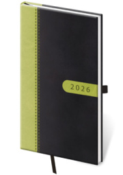 Vreckový diár Bora čierno/zelený