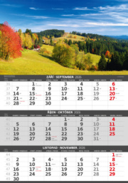 Trojmesačný kalendár Hory