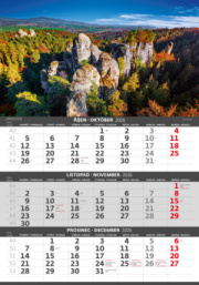 Trojmesačný kalendár Hory