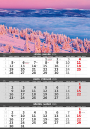 Trojmesačný kalendár Hory