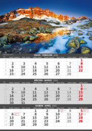 Trojmesačný kalendár Hory