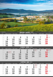 Trojmesačný kalendár Hory