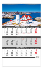 Trojmesačný kalendár Pobrežie