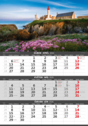 Trojmesačný kalendár Pobrežie